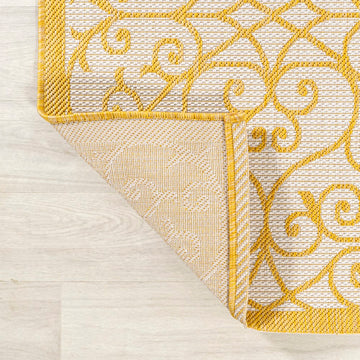 Madrid Vintage Filigree Textured Weave Indoor/outdoor Area Rug